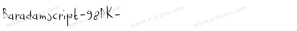 Baradamscript-98DK字体转换