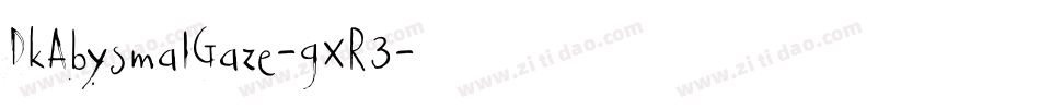 DkAbysmalGaze-gXR3字体转换