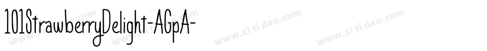 101StrawberryDelight-AGpA字体转换
