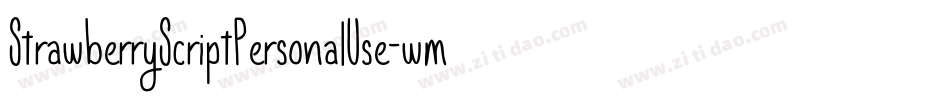 StrawberryScriptPersonalUse-wm5x字体转换