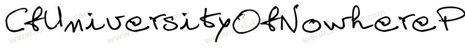 CfUniversityOfNowherePersoOutline-RpqMv字体转换