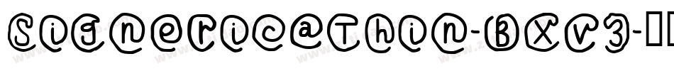 SignericaThin-BXv3字体转换