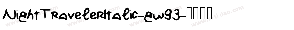 NightTravelerItalic-gxw93字体转换