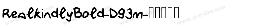RealkindlyBold-D93m字体转换
