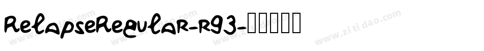 RelapseRegular-r93x字体转换