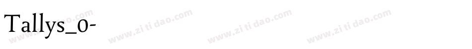 Tallys_0字体转换