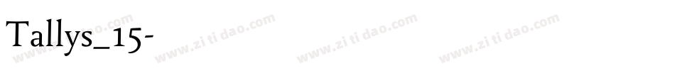 Tallys_15字体转换