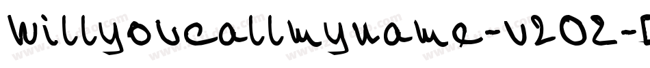 Willyoucallmyname-v2OZ字体转换