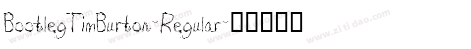 BootlegTimBurton-Regular字体转换
