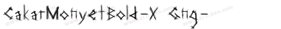 CakarMonyetBold-X3Gng字体转换