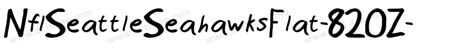 NflSeattleSeahawksFlat-82OZ字体转换