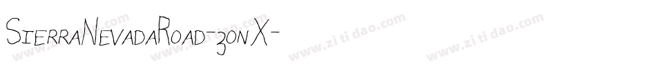 SierraNevadaRoad-3onX字体转换