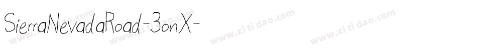 SierraNevadaRoad-3onX字体转换