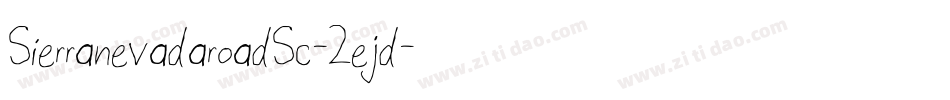 SierranevadaroadSc-2ejd字体转换