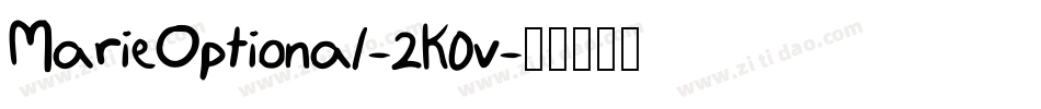MarieOptional-2K0v字体转换