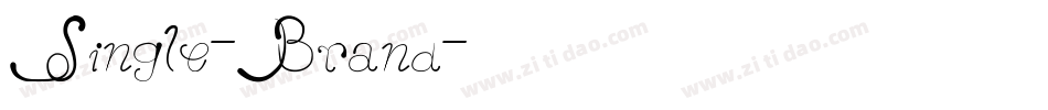 Single-Brand字体转换