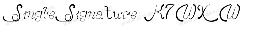 SingleSignature-K7WXW字体转换