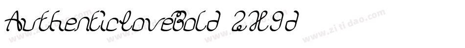 AuthenticLoveBold-2X9d字体转换