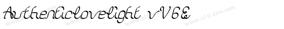 AuthenticLoveLight-vV6E字体转换