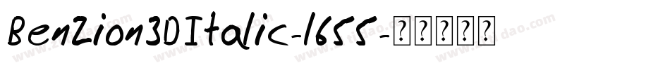 BenZion3DItalic-l655字体转换