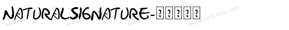NaturalSignature字体转换