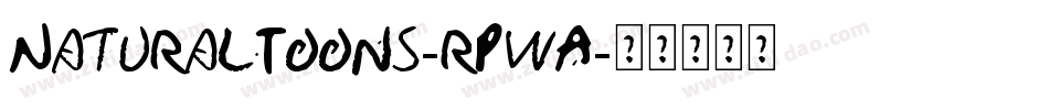 NaturalToons-rPwA字体转换