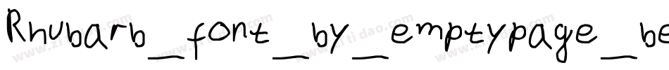Rhubarb_font_by_emptypage_beta字体转换