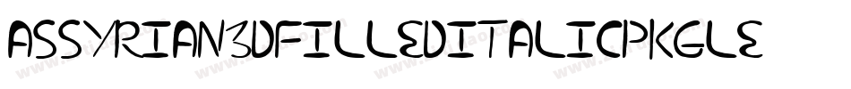 Assyrian3DFilledItalic-PKGLE字体转换