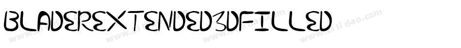 BladerExtended3DFilled字体转换