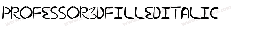 Professor3DFilled-Italic字体转换