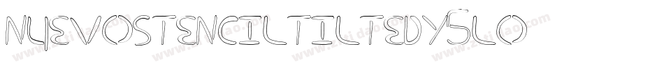NuevostencilTilted-Y5lO字体转换