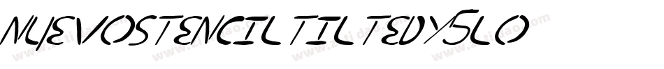 NuevostencilTilted-Y5lO字体转换