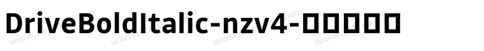 DriveBoldItalic-nzv4字体转换
