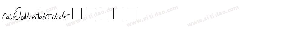 RainOutlineItalic-Vnde字体转换