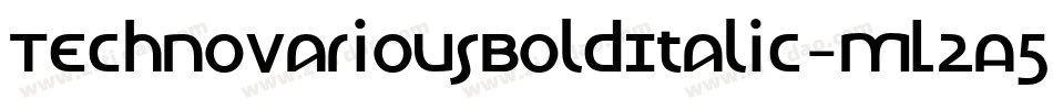 TechnoVariousBoldItalic-mL2A5字体转换