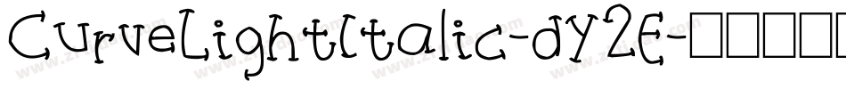 CurveLightItalic-dY2E字体转换