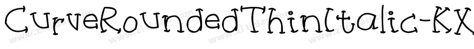 CurveRoundedThinItalic-KXKA字体转换