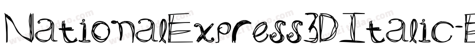 NationalExpress3DItalic-EArg字体转换