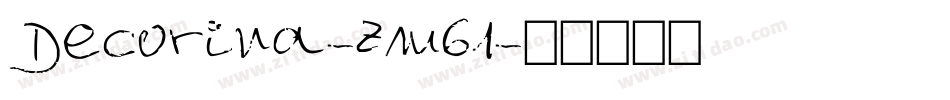 Decorina-zm61字体转换