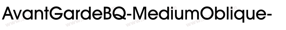AvantGardeBQ-MediumOblique字体转换