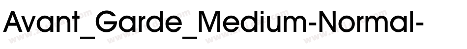 Avant_Garde_Medium-Normal字体转换