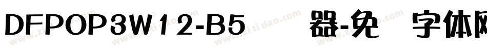 DFPOP3W12-B5转换器字体转换
