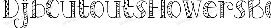 DjbCutoutsFlowersBold-RLne字体转换