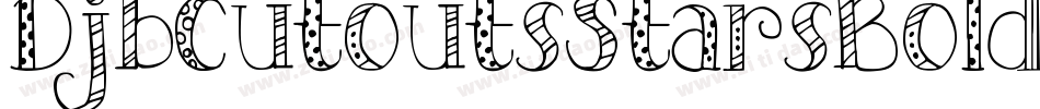 DjbCutoutsStarsBold-8qrA字体转换