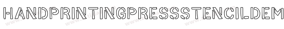 HandPrintingPressStencilDemo-OnjA字体转换