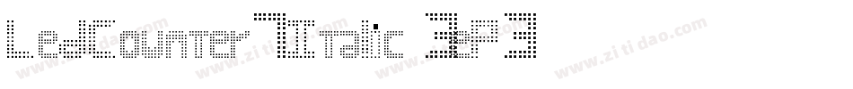 LedCounter7Italic-3eP3字体转换
