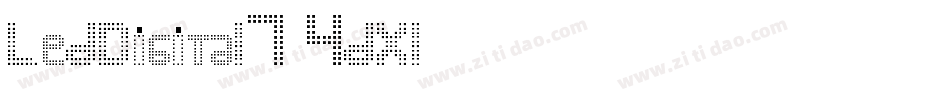 LedDigital7-4dXl字体转换
