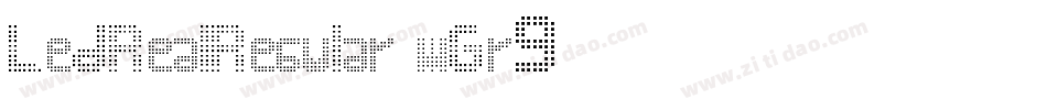 LedRealRegular-wGr9字体转换