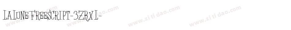 LaLuneFreeScript-3zRxL字体转换