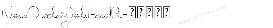 NovaDisplayBold-axxdR字体转换